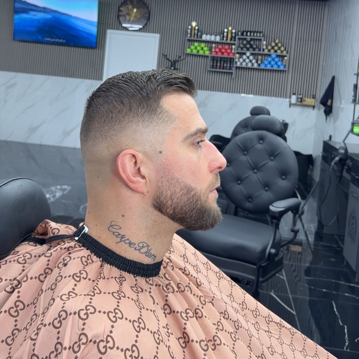 Strakke fade en baard bij Master Barbershop Arnhem